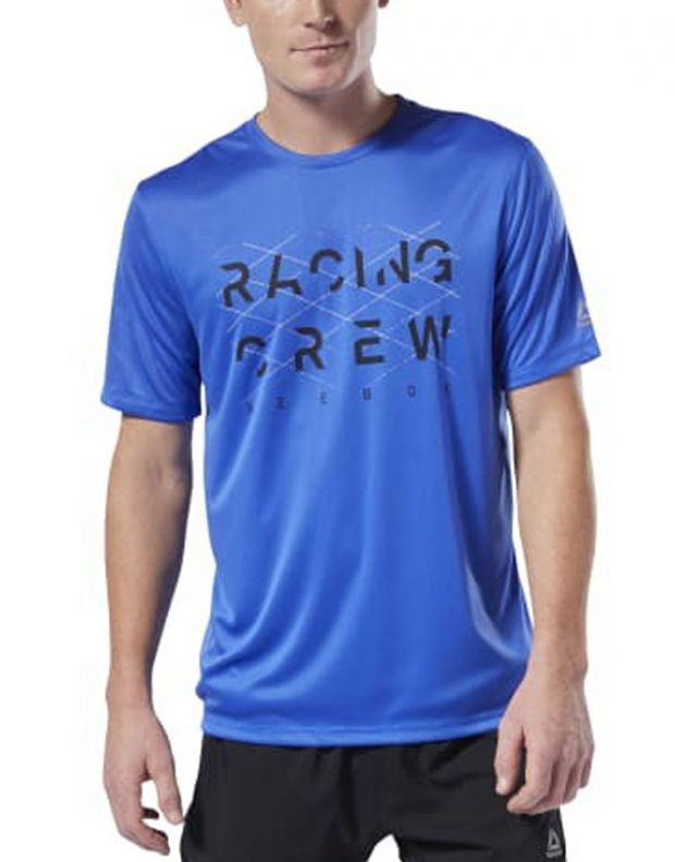 REEBOK Run Essentials Crew T-Shirt Blue - DW6045 - 1