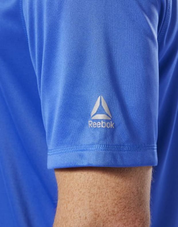 REEBOK Run Essentials Crew T-Shirt Blue - DW6045 - 3