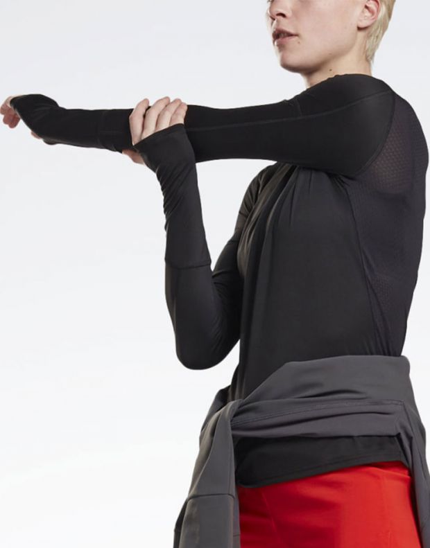 REEBOK Running Essentials Long Sleeve Shirt Black - FU1428 - 3