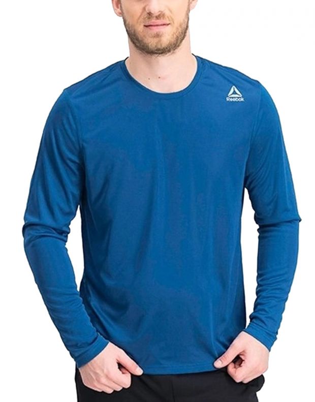 REEBOK Running Long Sleeve Training Shirt Blue - CY4667 - 1