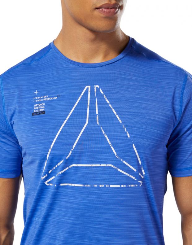 REEBOK Training Active Chill Graphic Tee Blue - DP6553 - 3