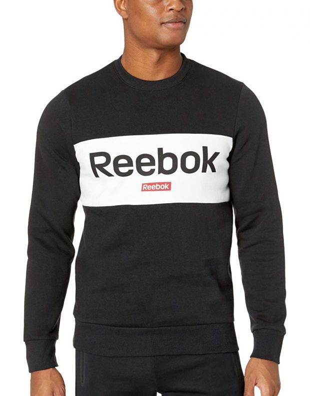 REEBOK Training Essentials Linear Logo Sweatshirt Black - EJ9863 - 1