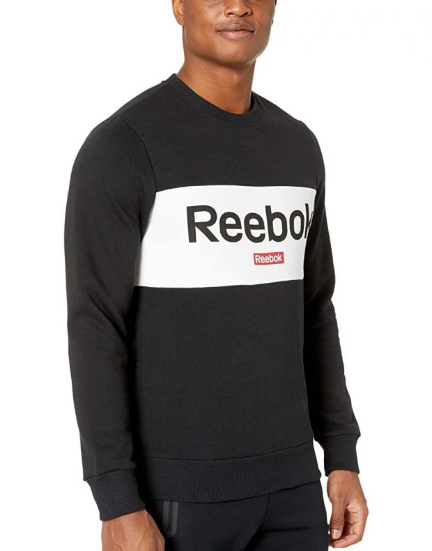 REEBOK Training Essentials Linear Logo Sweatshirt Black - EJ9863 - 4