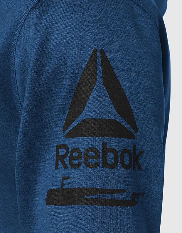 REEBOK Workout Ready Thermowarm Hoodie Bunker Blue - D94224 - 3