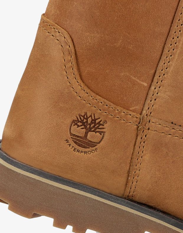 TIMBERLAND Cedar 8-Inch Slip On Wheat Waterproof Leather Boots - A1BP7 - 5
