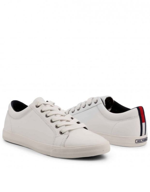 TOMMY HILFIGER Leather Sneakers White - FM0FM02506-100 - 2