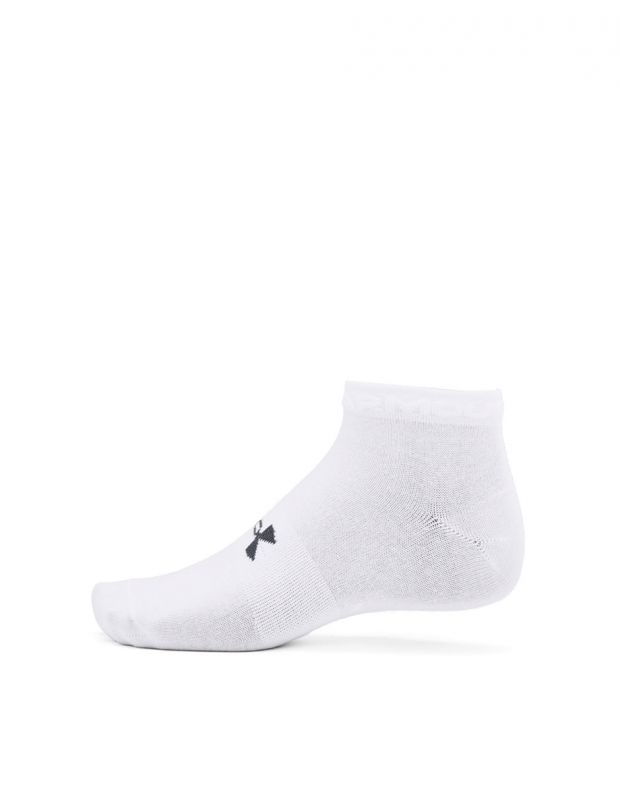 UNDER ARMOUR 3-Packs Essential Low Cut Socks White - 1365745-100 - 3