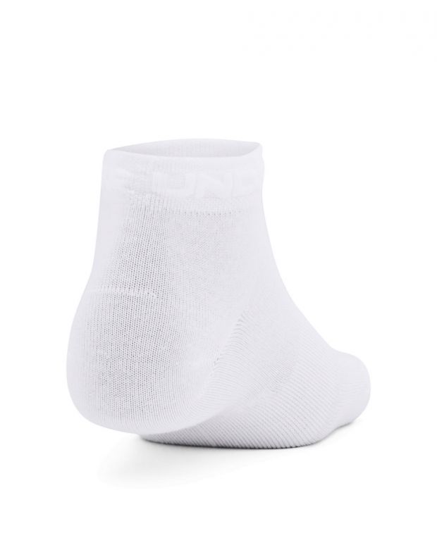 UNDER ARMOUR 3-Packs Essential Low Cut Socks White - 1365745-100 - 4