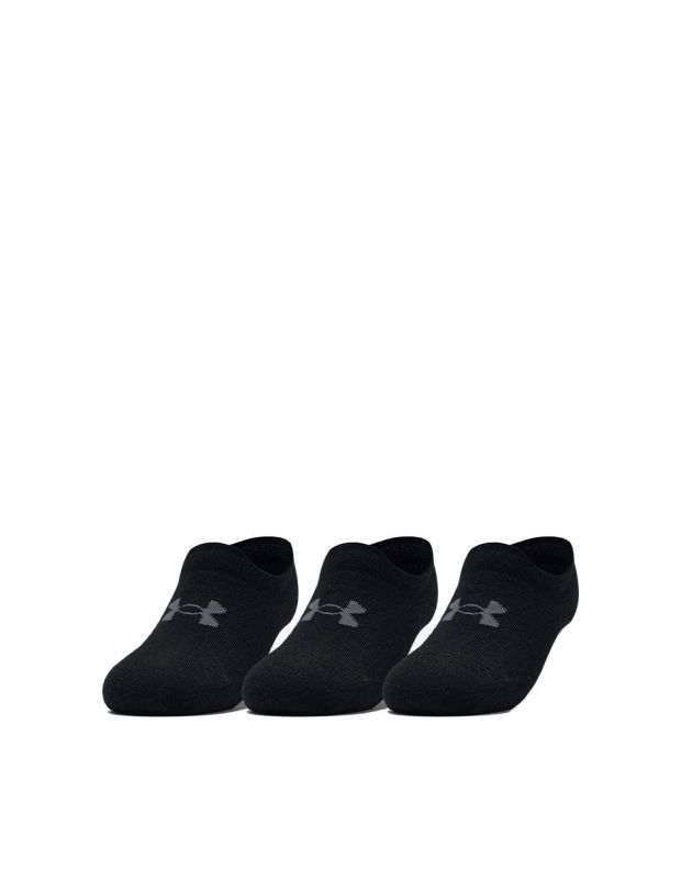 UNDER ARMOUR 3-Packs Essential Ultra Low Cut Socks Black - 1351784-002 - 1