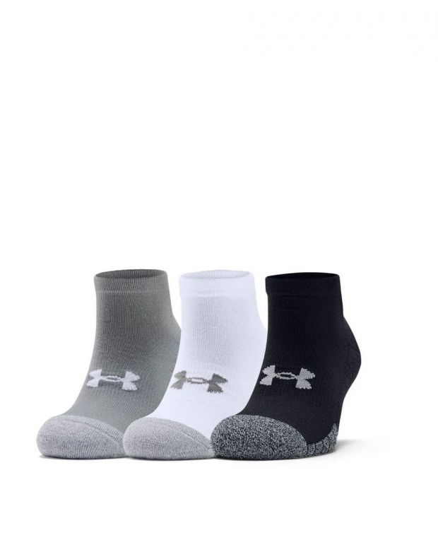 UNDER ARMOUR 3-Packs Heatgear Low Cut Socks Black/White/Grey - 1346753-035 - 1