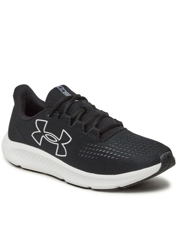UNDER ARMOUR Charged Pursuit 3 Big Logo Running Shoes Black/White - 3026518-001 - 3