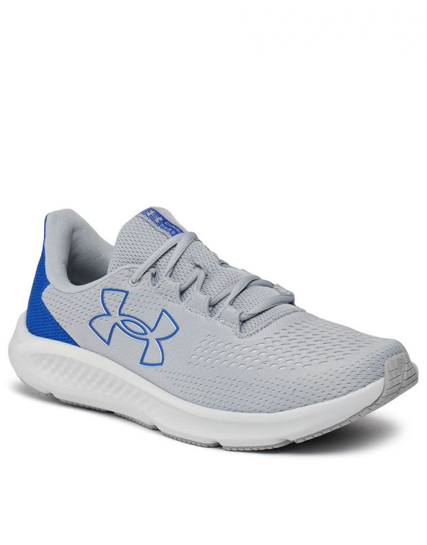 UNDER ARMOUR Charged Pursuit 3 Big Logo Running Shoes Grey/Blue - 3026518-102 - 3