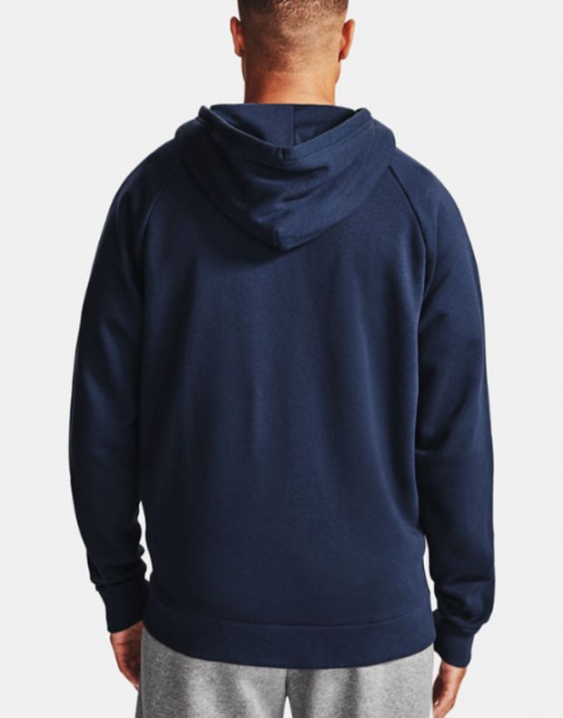 UNDER ARMOUR Rival Cotton Full Zip Hoodie Blue - 1357106-410 - 2