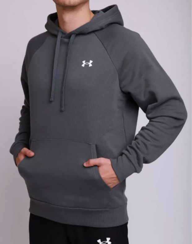 UNDER ARMOUR Rival Cotton Hoodie Grey - 1357105-012 - 3