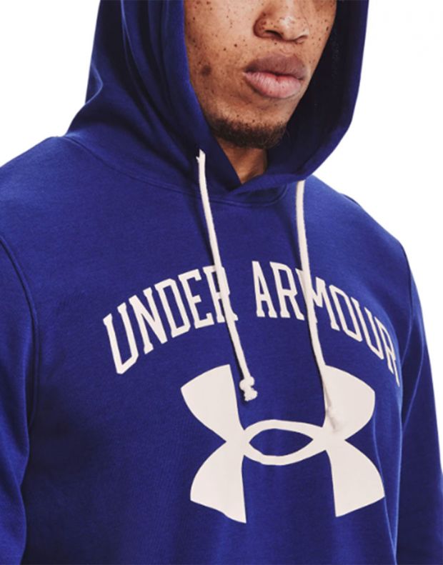UNDER ARMOUR Rival Terry Big Logo Hoodie Blue - 1361559-415 - 3