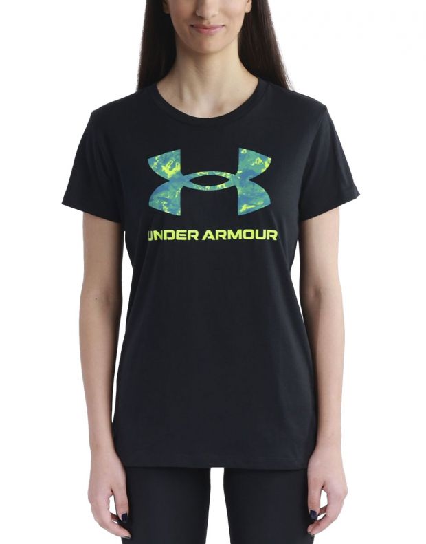 UNDER ARMOUR Sportstyle Logo Tee Black/Green - 1356305-005 - 1