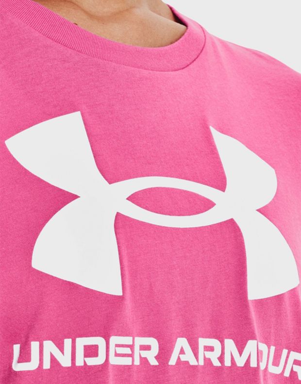 UNDER ARMOUR Sportstyle Logo Tee Pink/White - 1356305-659 - 3