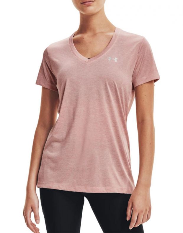 UNDER ARMOUR Tech V-Neck Tee Pink - 1258568-685 - 1