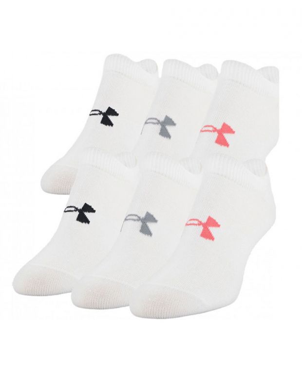 UNDER ARMOUR 6-pack Essential No Show Socks White - 1332981-100 - 1