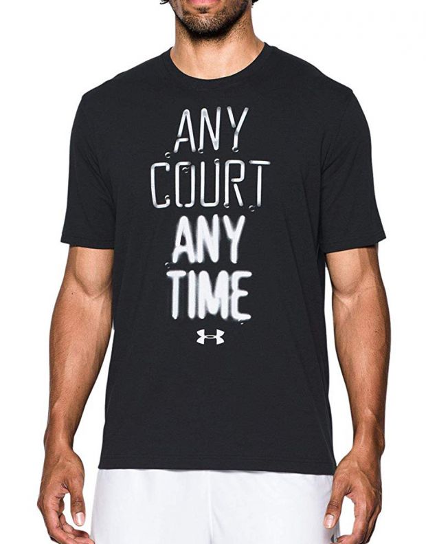 UNDER ARMOUR Any Court Any Time Tee Black - 1298352-001 - 1