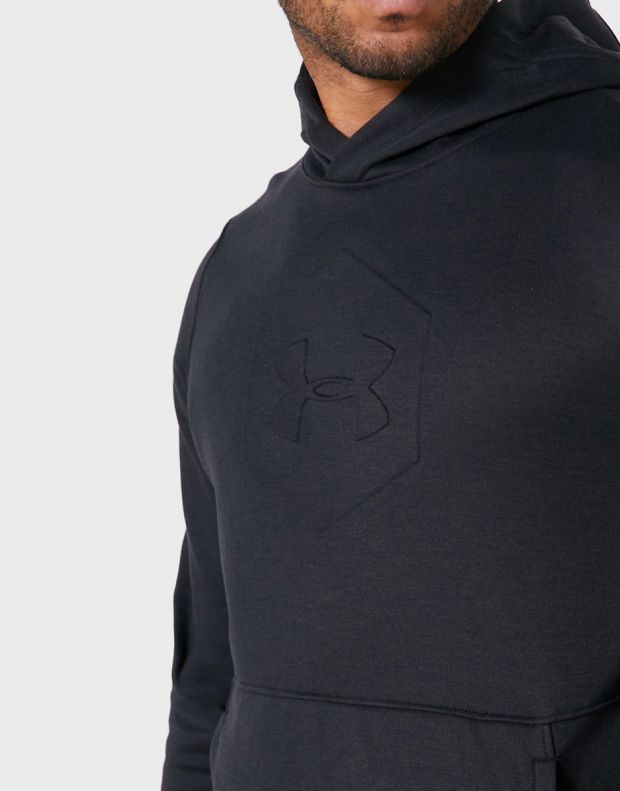 UNDER ARMOUR Athlete Recovery Fleece Graphic Hoodie Black - 1344145-001 - 4