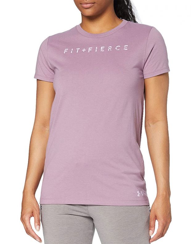 UNDER ARMOUR Fit+Fierce Graphic SS Tee Purple - 1345593-521 - 1