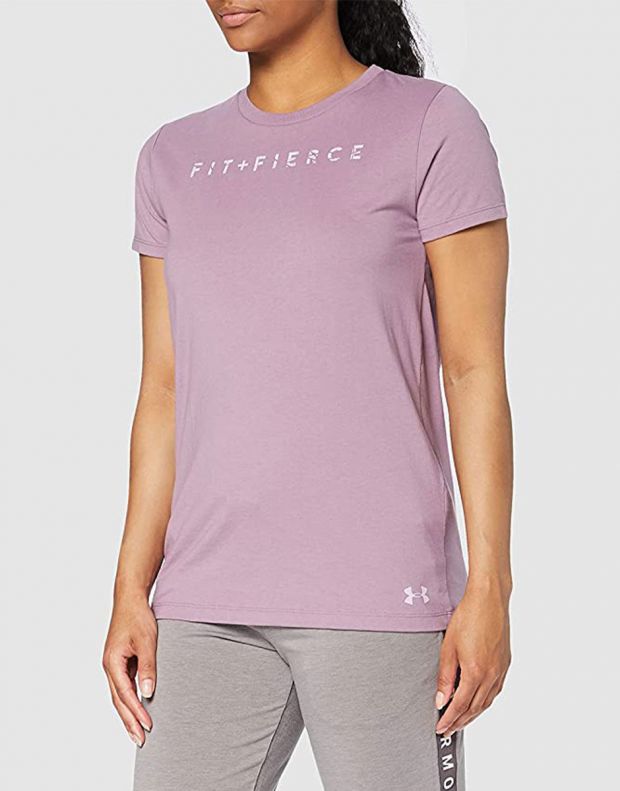 UNDER ARMOUR Fit+Fierce Graphic SS Tee Purple - 1345593-521 - 3