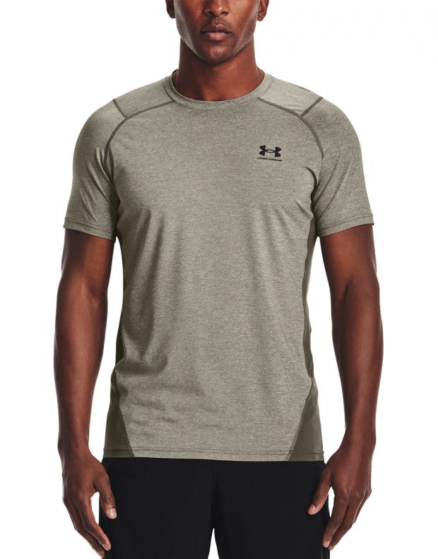 UNDER ARMOUR HG Armour Fitted SS Tee Olive - 1361683-369 - 1