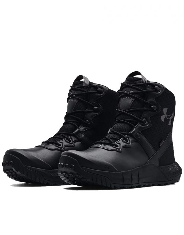 UNDER ARMOUR MicroG Valsetz Leather Waterproof Tactical Boots Black - 3024266-001 - 3