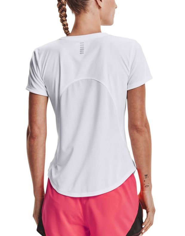 UNDER ARMOUR Long Run Graphic SS Tee White - 1365656-100 - 2