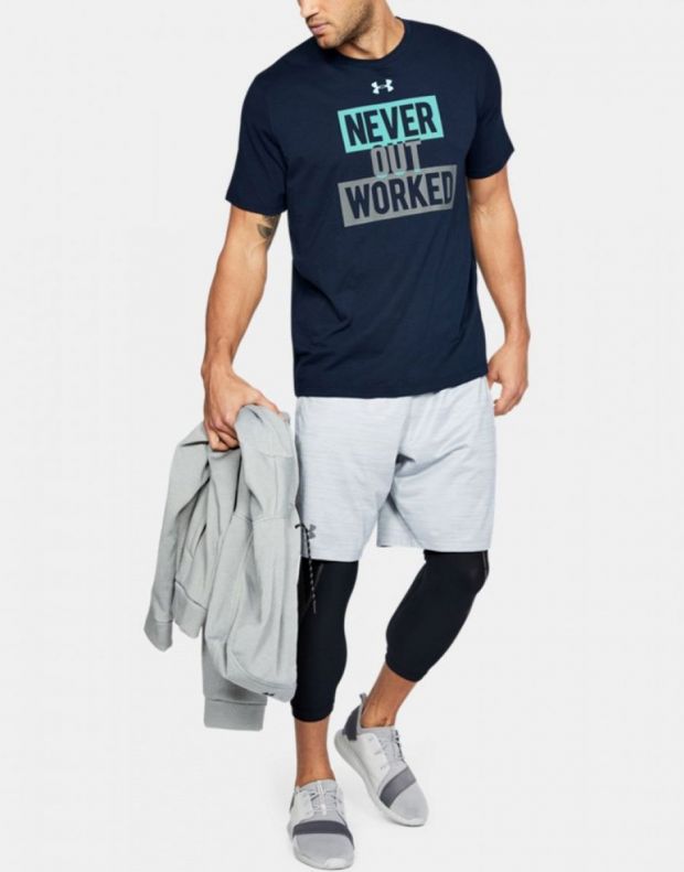 UNDER ARMOUR Never Out Worked Tee Navy - 1310964-408 - 3