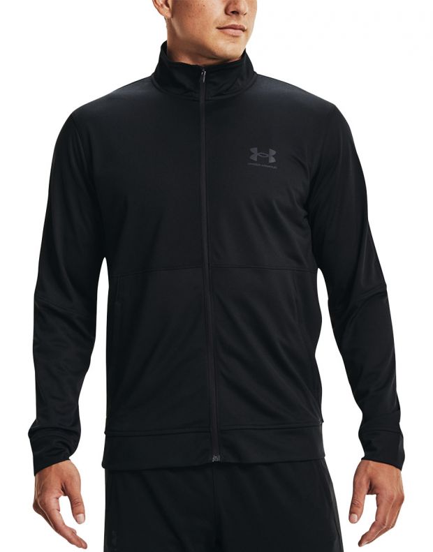 UNDER ARMOUR Pique Track Jacket All Black - 1366202-001 - 1