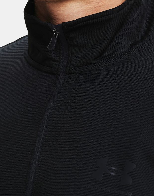 UNDER ARMOUR Pique Track Jacket All Black - 1366202-001 - 3