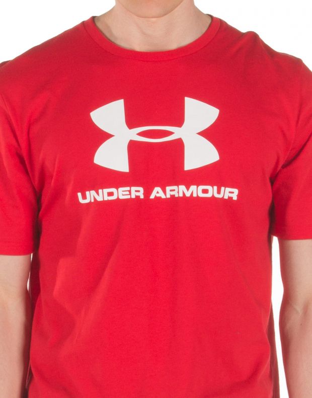 UNDER ARMOUR Sportstyle Logo Tee Red - 1329590-600 - 3