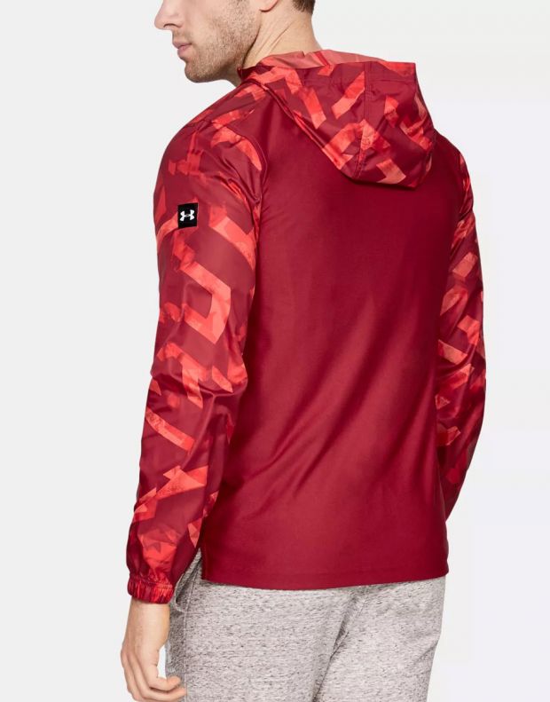 UNDER ARMOUR Sportstyle Woven 1/2 Zip Jacket Red - 1329296-633 - 2