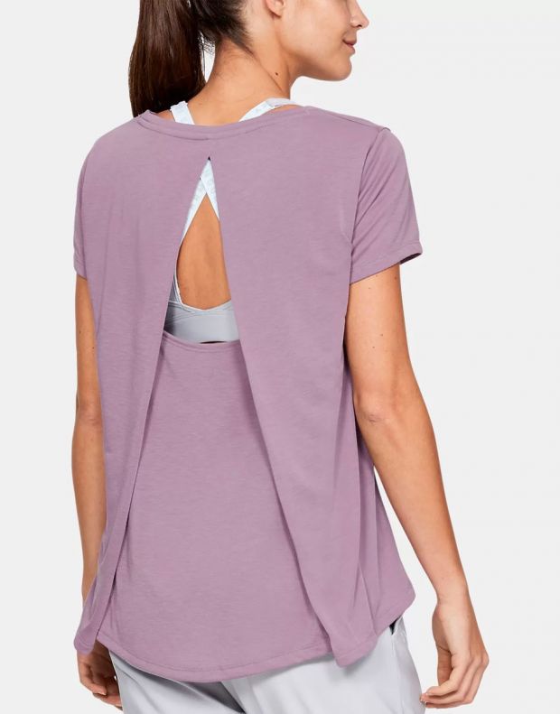 UNDER ARMOUR Whisperlight SS Foldover Tee Lilac - 1328903-521 - 2