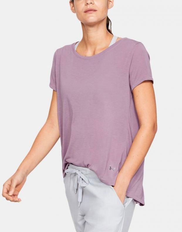 UNDER ARMOUR Whisperlight SS Foldover Tee Lilac - 1328903-521 - 3