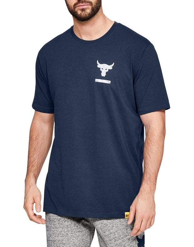 UNDER ARMOUR x Project Rock BSR Tee Navy - 1347361-408 - 1