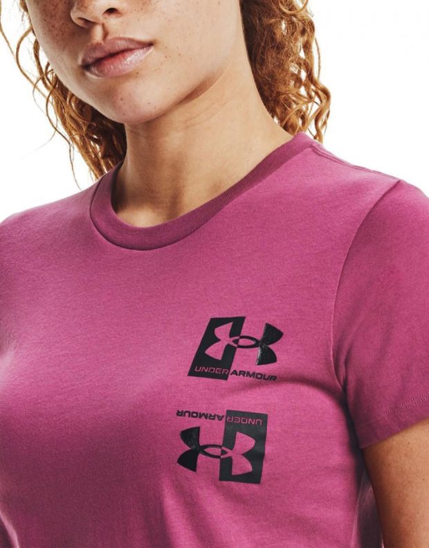 UNDER ARMOUR Armour Live Repeat Tee Dark Pink - 1365136-678 - 3
