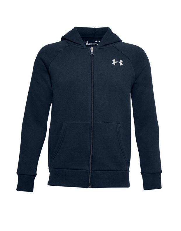 UNDER ARMOUR Rival Cotton FZ Hoodie Navy - 1357613-408 - 1