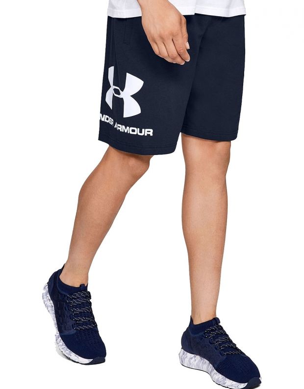UNDER ARMOUR Sportstyle Cotton Graphic Shorts Navy - 1329300-408 - 1