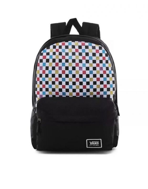 VANS Glitter Check Realm Backpack Black/Multi - VN0A48HGUX9 - 1