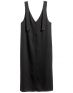 H&M Straight-Cut V-Neck Dress - 6375/black - 2t