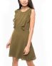 VERO MODA Ruffle Short Dress - 82798/green - 1t