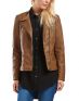 ONLY Leather Look Jacket Brown - 10802/brown - 1t