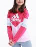 ADIDAS Sportswear Colorblock Fleece Hoodie Pink - HN8554 - 3t