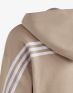 ADIDAS Sportswear Future Icons 3-Stripes Full-Zip Hoodie Brown - H44669 - 4t