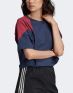 ADIDAS Large Logo Tee Navy/Red - GD2393 - 4t