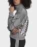 ADIDAS Large Logo Track Jacket Charcoal Solid Grey/True Pink - FS7227 - 3t