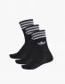 ADIDAS Originals Solid Crew Socks 3 Pairs Black - S21490 - 2t